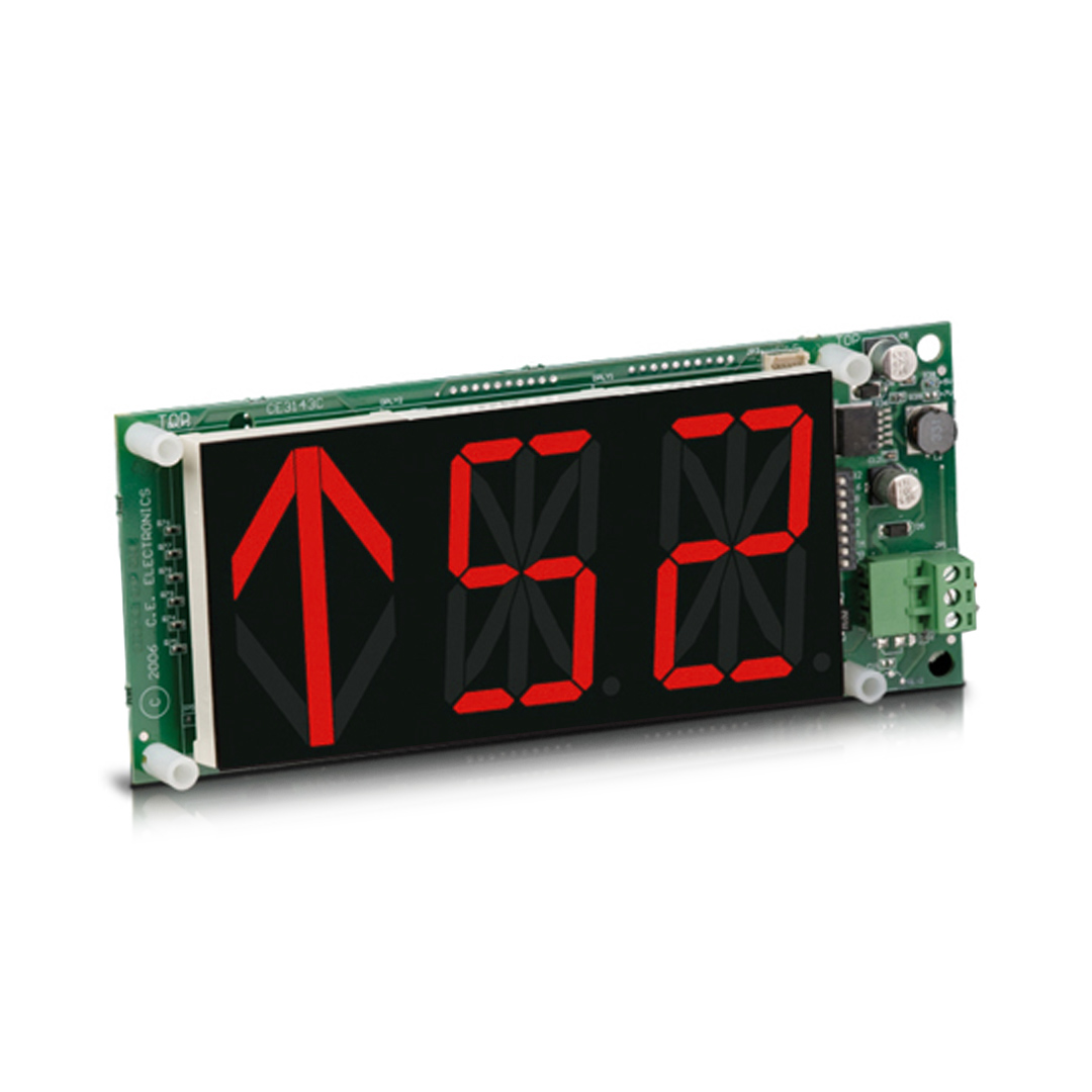 MH222-XXX | 2.2 Inch Characters 2.5 inch Arrow RDI 7.5"W (7.88 w/ Passing Chime) x 3.1"H x 0.875"D Horizontal - Image 3