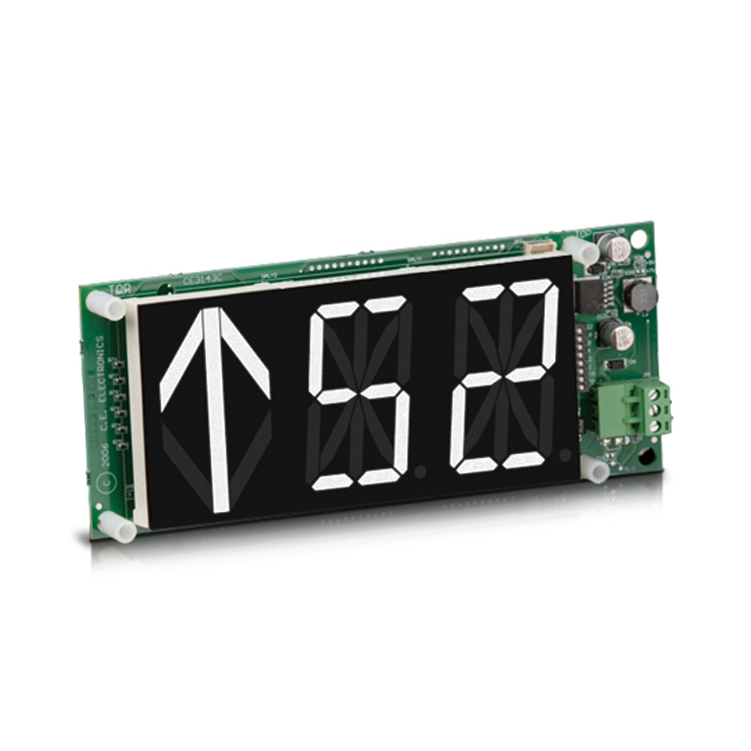 MH222-XXX | 2.2 Inch Characters 2.5 inch Arrow RDI 7.5"W (7.88 w/ Passing Chime) x 3.1"H x 0.875"D Horizontal - Image 2