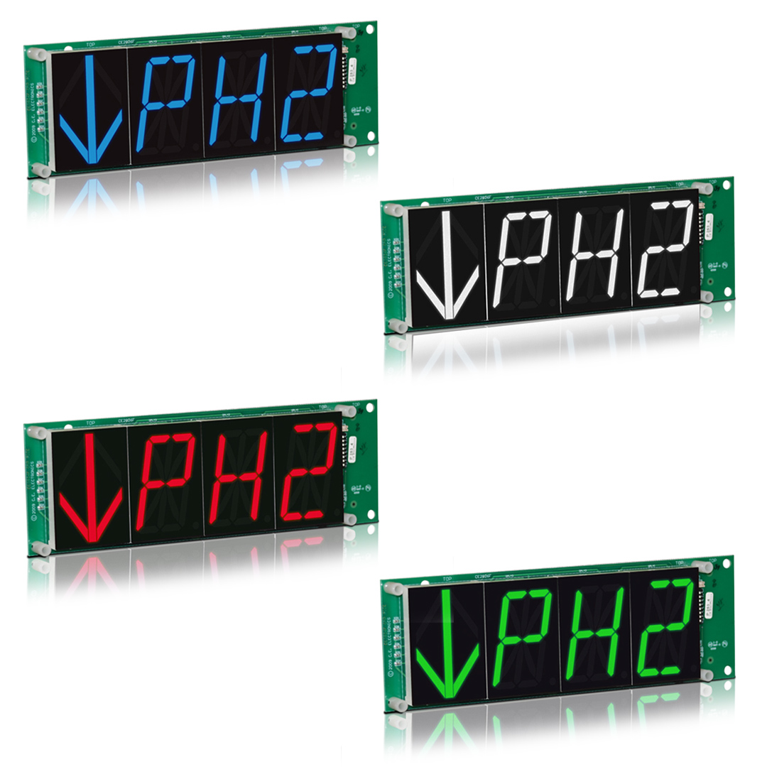 MH422-XXX | 2 Inch Character 2.5 inch Arrow Remote Display Indicator RDI 9.41"W x 3.1"H x 1.75"D Horizontal