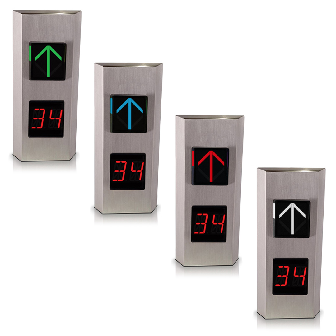 MVETC-XX | 2 Inch Characters 3 Inch LED Extended Arrow 4.30"W x 9.35"H Vertical