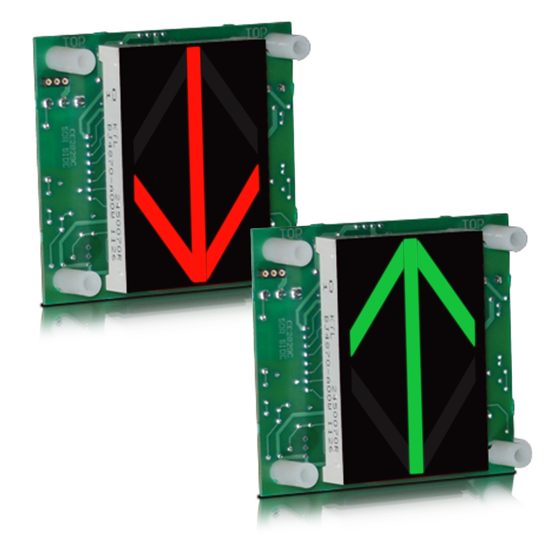 OH125-XX | 2.5 inch Character Remote Display Indicator RDI for Otis RSL Link 3.300"W x 3.000"H x 1.40"D