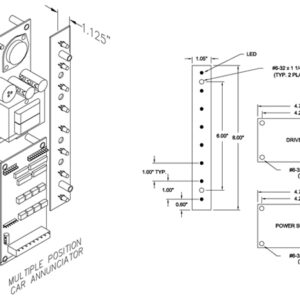 ANNXX-XX | Multiple Position Car Annunciator up to 6 floors