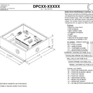 DPCXX-XXXXX | DIRECTION PREFERENCE CONTROL UNIT