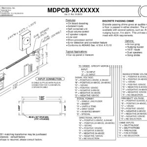 MDPCB-XXXXXXX | DISCRETE PASSING CHIME