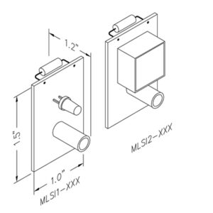 MLSIX-XX | LED Status Indicators  1.0"W x 1.5"H x 1.2"D